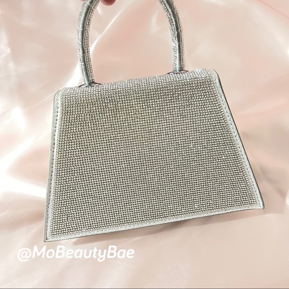Silver Crystal Rhinestone Purse - Picture 8 of 11
